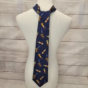 Tommy Hilfiger Vintage Y2K Navy Golfer Neck Tie